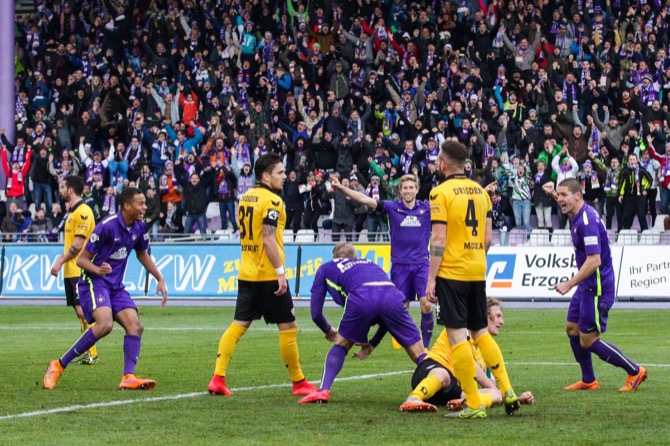 17. Spieltag 2015/16: Erzgebirge Aue - Dynamo Dresden