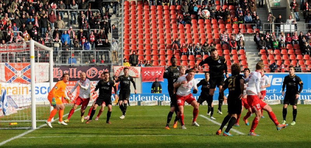 Duisburg übernimmt durch Sieg über Halle vorläufig Rang 2 - Spielbericht