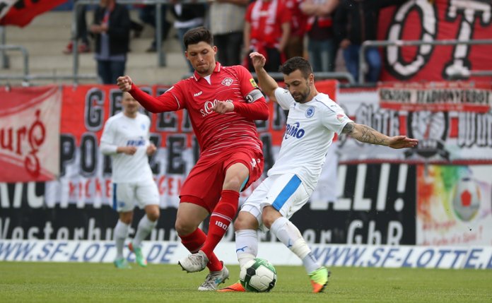 36. Spieltag 17/18: Sportfreunde Lotte - Würzburger Kickers - Bild 1