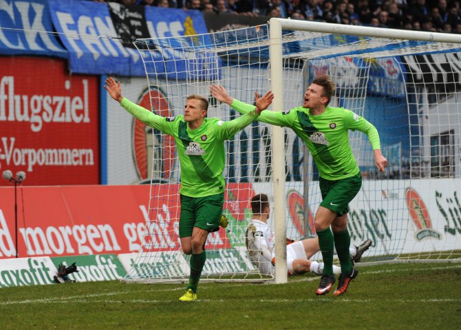 26. Spieltag 15/16: Hansa Rostock - Erzgebirge Aue