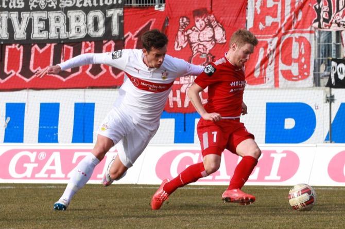 28. Spieltag: VfB Stuttgart II - Hallescher FC - Bild 14