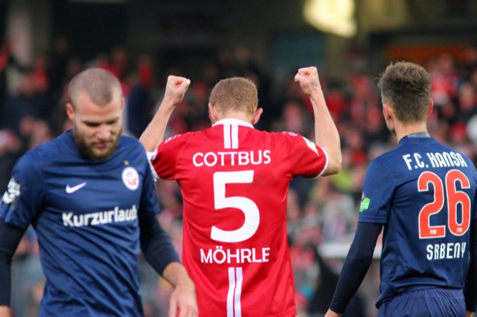 Cottbus gewinnt Ostderby gegen Hansa Rostock mit 1:0 - Spielbericht